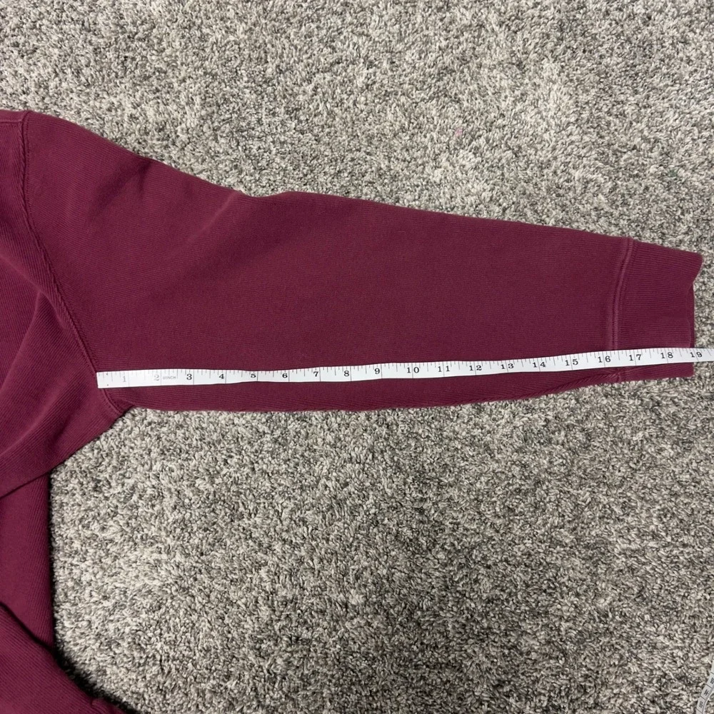 Polo Ralph Lauren Mens XL Burgundy Red Quarter Zip Pullover Ribbed Sweatshirt